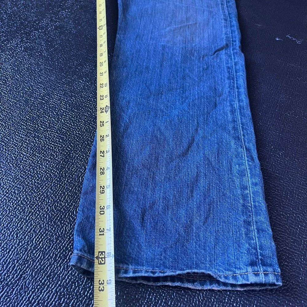 VTG Y2K Polo Ralph Lauren Mens Jeans Straight Leg 35x32 Preppy Leather Patch 90s